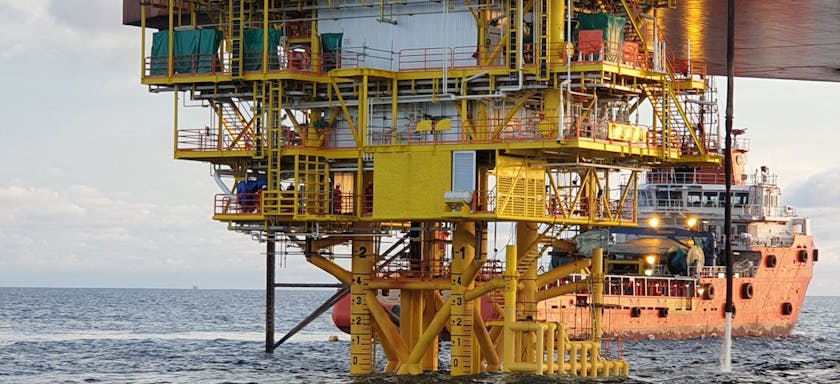 Conductor supported platform at sea in Malaysia