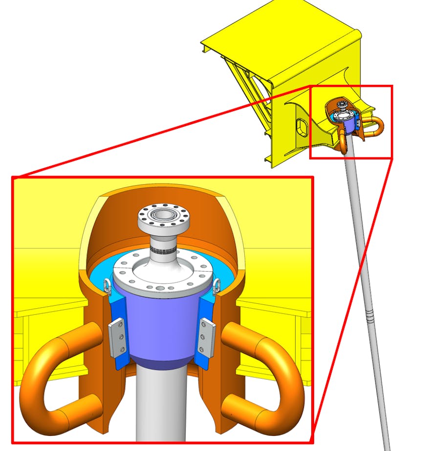 3D Model of Vessel Hull, Porch, Basket, Adaptor & TSJ